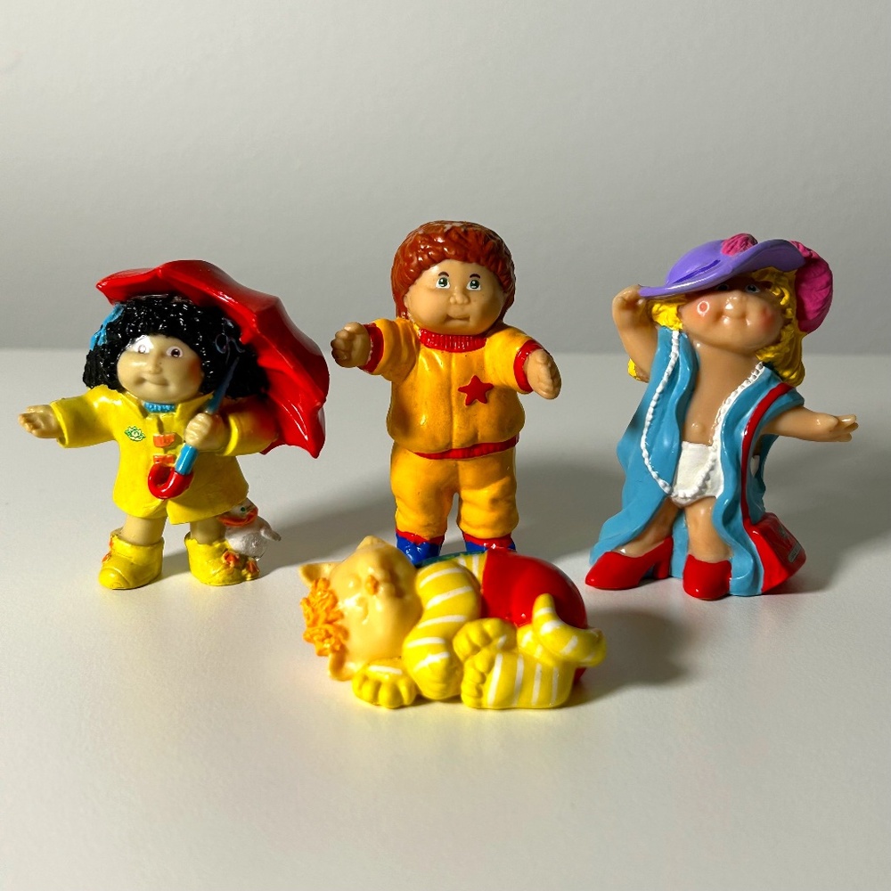 Vintage 80s Cabbage Patch Kids PVC Figurines Set Of 4 (93F)